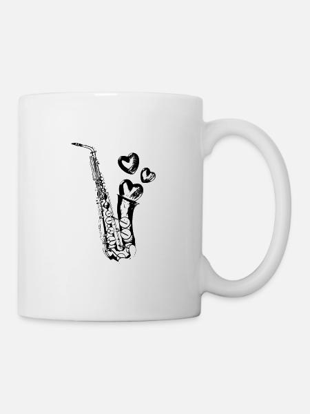 saxophone - Mug blanc - blanc