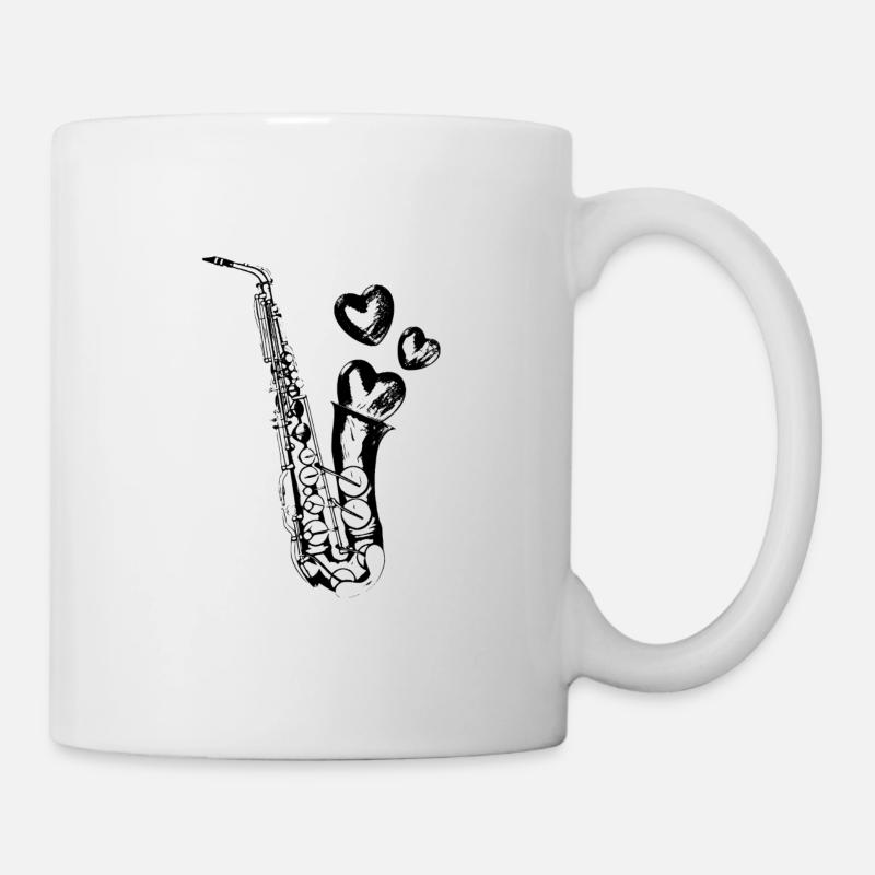 saxophone - Mug blanc - blanc