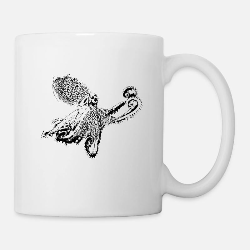 Krake - Tasse - Weiß
