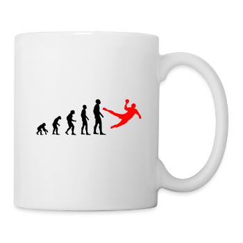 Chemise de handball Evolution idée cadeau noir rouge - Mug blanc - blanc - Droite