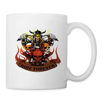 Motorradfahrer - Tasse - Weiß - Rechts