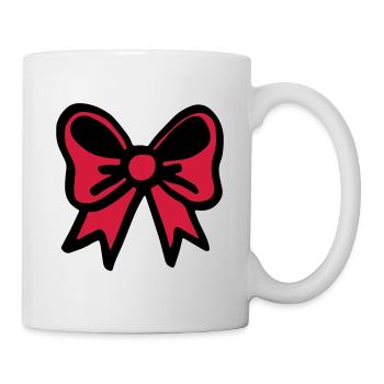 Bow red / bow red - bow tie - celebration - Mug - white - Right