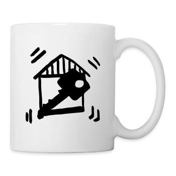 Maison clé de la maison / maison clé - Construction maison - Mug blanc - blanc - Droite