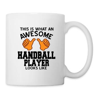 Handball - Mug blanc - blanc - Droite