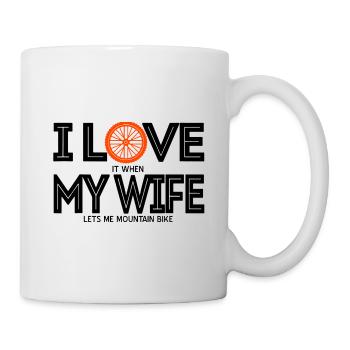 vélo de montagne - Mug blanc - blanc - Droite