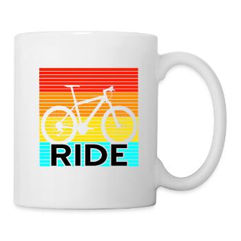 vélo de montagne - Mug blanc - blanc - Droite