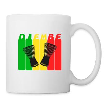 Djembe Schlaginstrument Trommel Musik Geschenk - Tasse - Weiß - Rechts