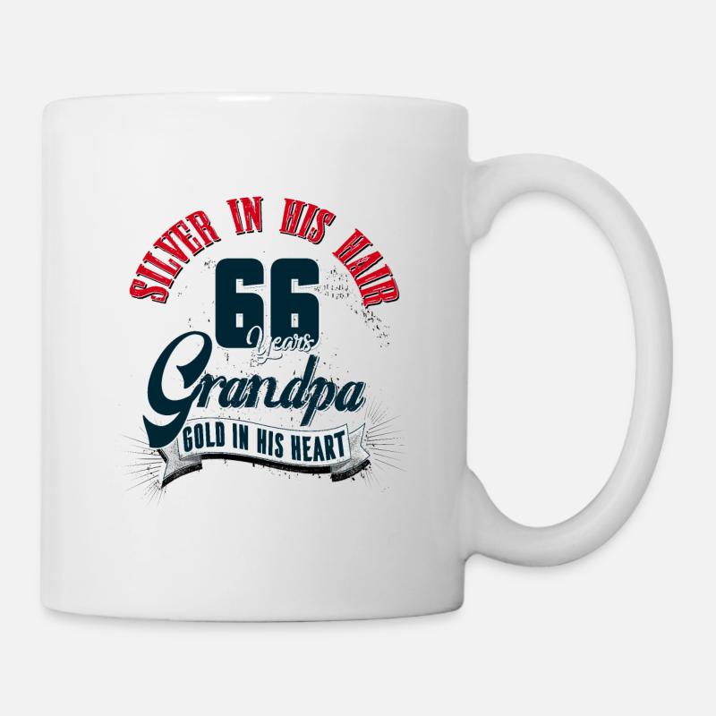 Grandpa, 66th birthday, 66 years, present - Mug - white