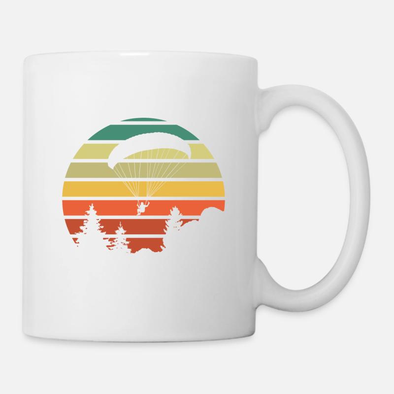 Gleitschirmfliegen Vintage - Tasse - Weiß