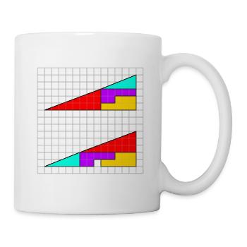 Triangles avec le carré manquant - Mug blanc - blanc - Droite