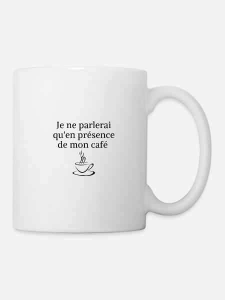 Idée cadeau café humour pas du matin - Mug blanc - blanc