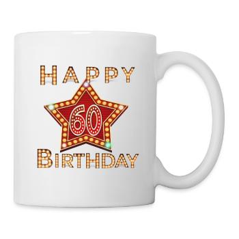 60. Geburtstag - Tasse - Weiß - Rechts