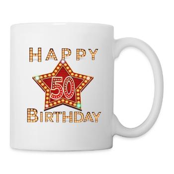 50. Geburtstag - Tasse - Weiß - Rechts