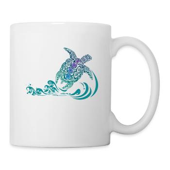 sea turtle - Tasse - Weiß - Rechts