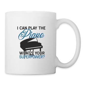 piano - Mug blanc - blanc - Droite
