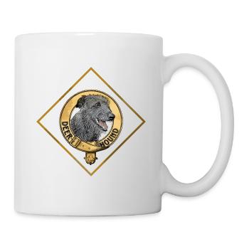 Golden Rhombus Scottish Greyhound - Tasse - Weiß - Rechts