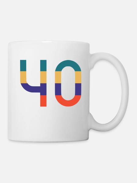 Le nombre 40 - Mug blanc - blanc
