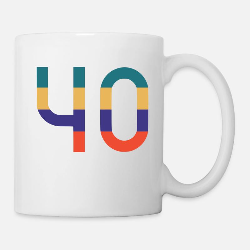 Die Zahl 40 - Tasse - Weiß