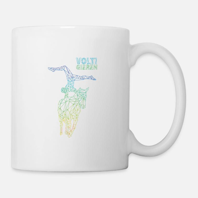 Voltigieren Pferd Geschenk - Tasse - Weiß