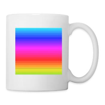 Rainbow stripes pattern background - Mug - white - Right