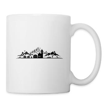 SAALBACH MOUNTAINS WINTER Skyline Silhouette - Mug - white - Right