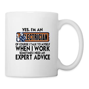 electrician - Mug - white - Right