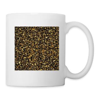 False gold glitter background - Mug - white - Right