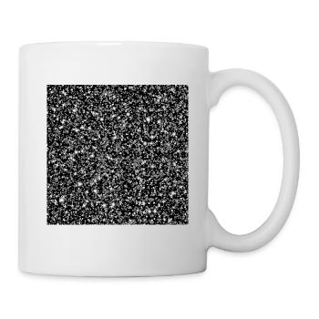 False silver glitter background - Mug - white - Right