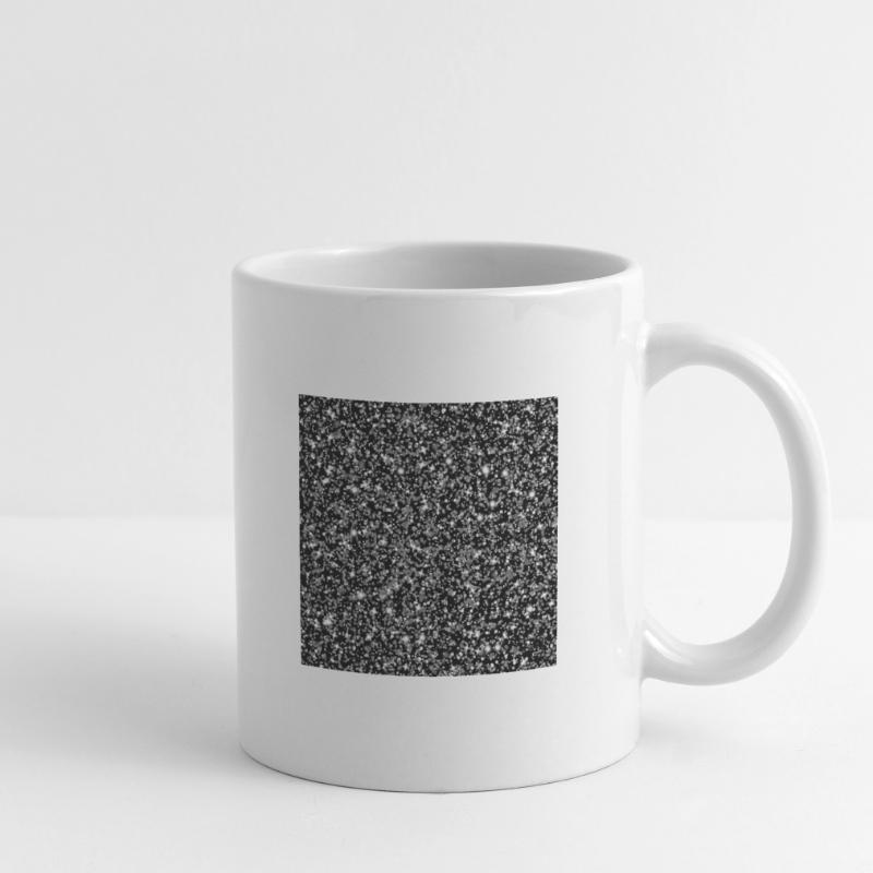 False silver glitter background Mug