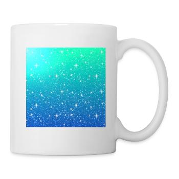 Fond de paillettes étoiles dégradé - Mug blanc - blanc - Droite