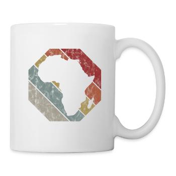 Afrika Safari Africa Geschenk Retro Südafrika Afro - Tasse - Weiß - Rechts