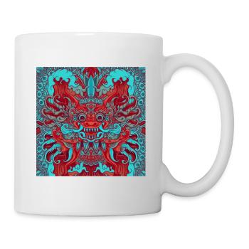 neon bali small - Mug - white - Right