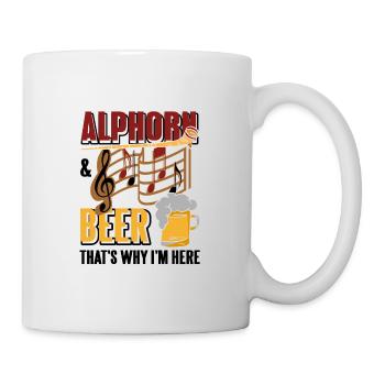 Cor des Alpes Alpes Musique folklorique Cadeau - Mug blanc - blanc - Droite
