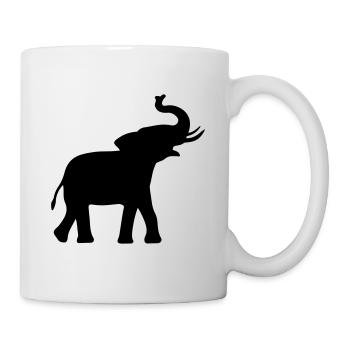 Elephant silhouette gift idea Elephant - Mug - white - Right