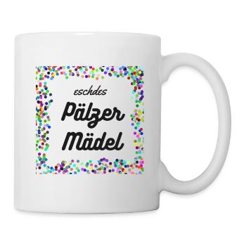 Eschdes Pälzer Mädel Konfetti Logo PFALZstyle - Tasse - Weiß - Rechts