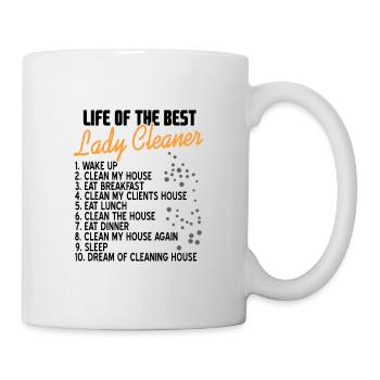 Cleaning lady gift - Mug - white - Right