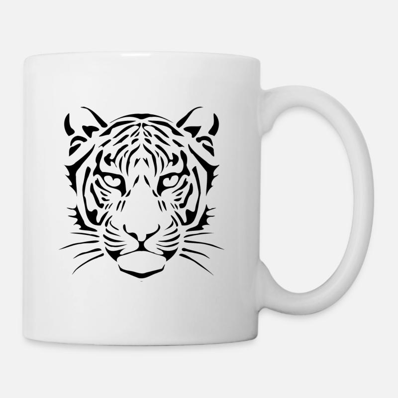 Tiger, tiger head - Mug - white