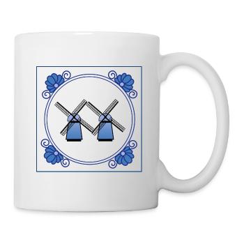 Typisch holländisch - Windmühlen - Tasse - Weiß - Rechts