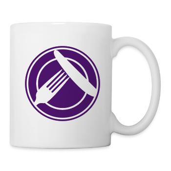 Fork, knife and plate - Mug - white - Right
