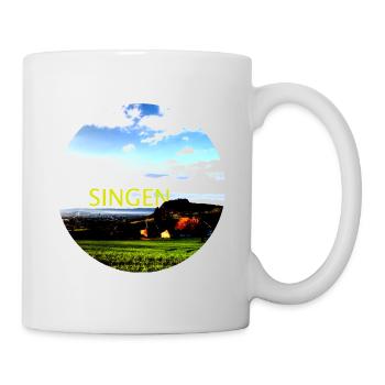 Singen Htwl Sonnenaufgang März Hohentwiel - Tasse - Weiß - Rechts