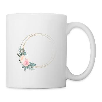 Flowers circle customizable - Mug - white - Right