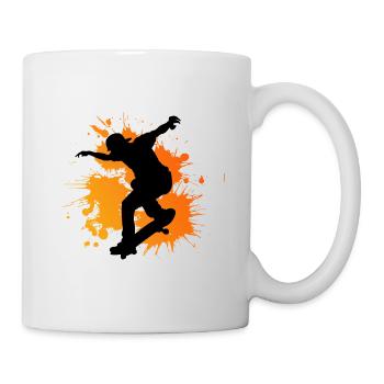 Skateboard Freestyle - Mug - white - Right
