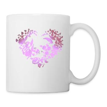 Hungarian flowers,pink,flower heart, heart, paprika - Mug - white - Right