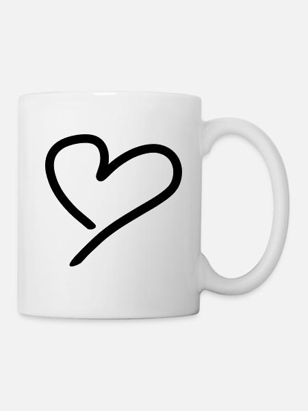Herz - Tasse - Weiß
