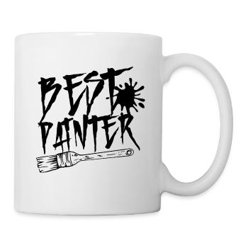 Bester Maler Beruf Malerbetrieb Malen Lackierer - Tasse - Weiß - Rechts