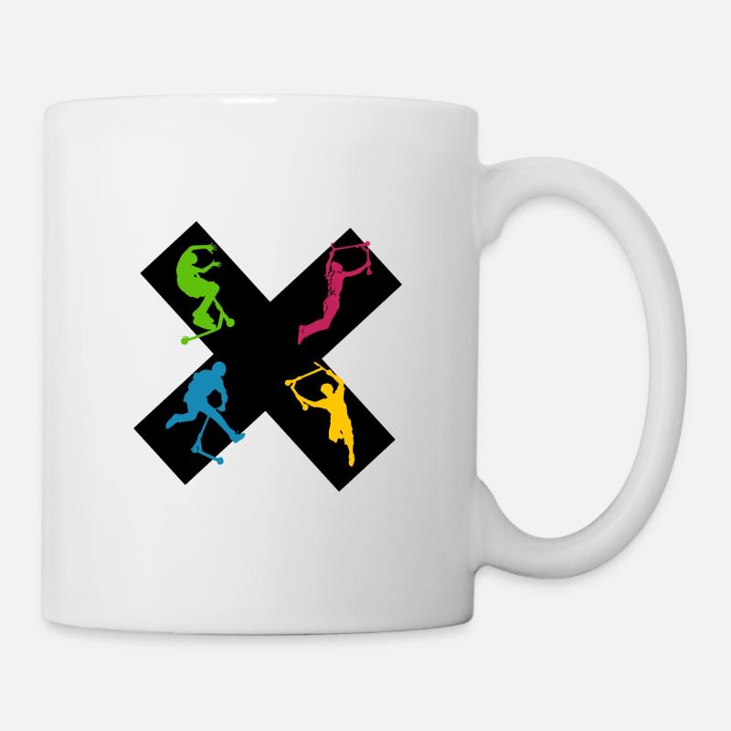 trottinette freestyle - Mug blanc - blanc