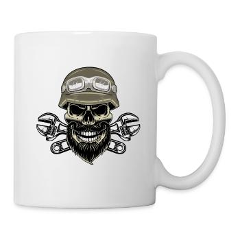 Moto Bart crâne - Mug blanc - blanc - Droite