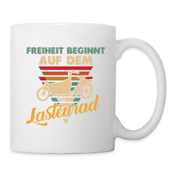 Rad Fahrradrennen Lastenrad Tricks Fahrrad - Tasse - Weiß - Rechts