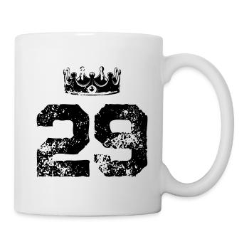 29 Zahl Krone - Tasse - Weiß - Rechts