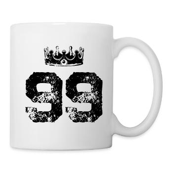 99 Number crown - Mug - white - Right